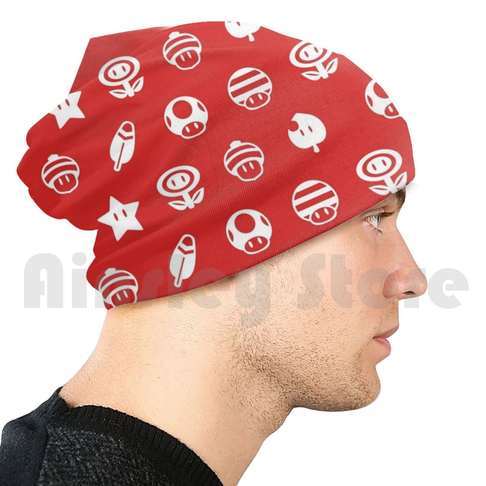 Powerups Beanies Pullover Cap Comfortable Super Powerup Power Up Item Nintendo Video Game