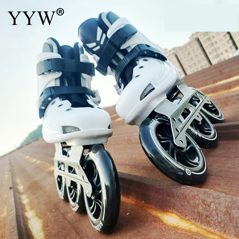 125mm 3 Wheels Professional ACBE-7 Adult Inline Roller Skates Shoes Ice Skate Speed Slalom For Men Women Skating Rollers Shoes