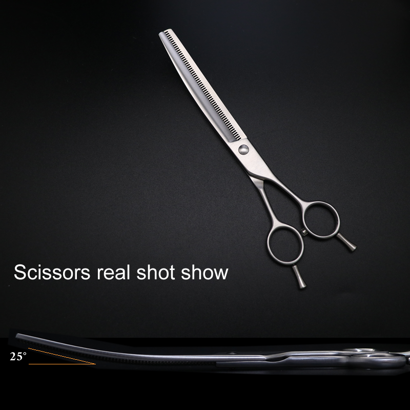 Crane High-end 7.5 Inch Professional Dog Grooming Thinner Scissors Curved Thinning Shears For Dogs & Cats Vg10 Tijeras Tesoura