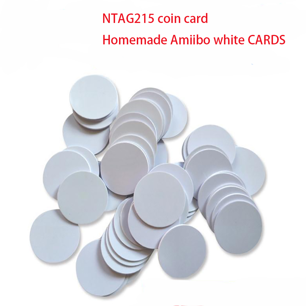 10pc Ntag215 Coin Card Tag Key 13.56Mhz Universal Label RFID Ultralight Tag NFC tag sticker phone usable RFID tag 25 MM