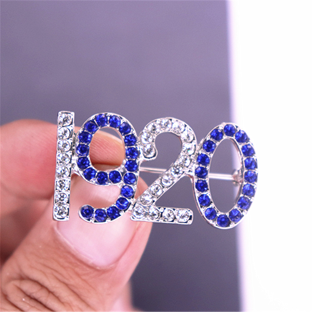 New Arrival Metal Alloy Silver Plated Greek Letters Sorority Zeta Phi Beta Number Founder 1920 Brooch