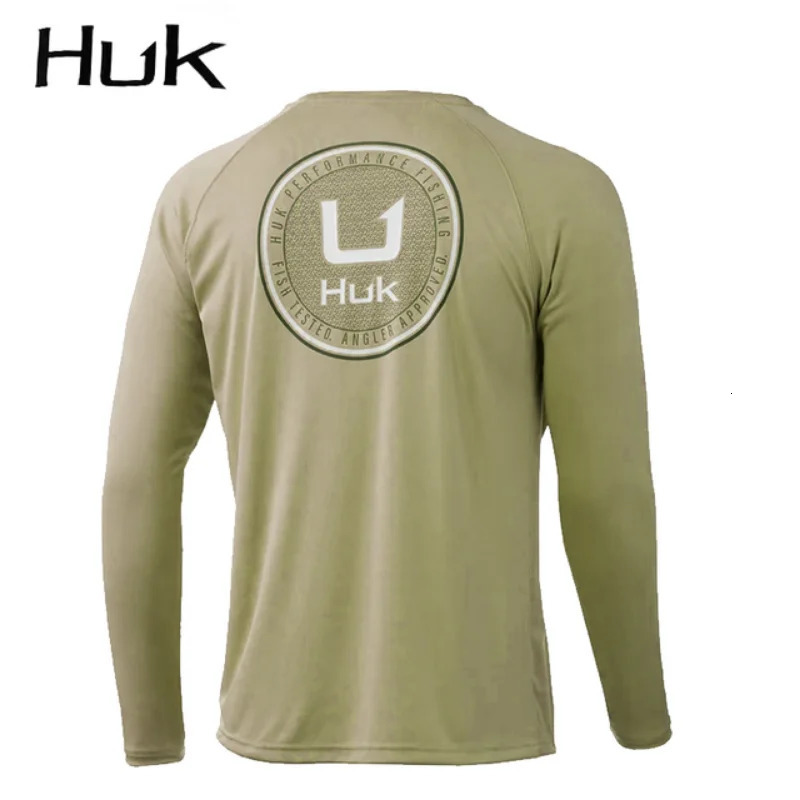 HUK Fishing Clothing Mens Vented Long Sleeve Uv Protection Sweatshirt Breathable Tops Outdoor Fishing Shirts Camisa 240615