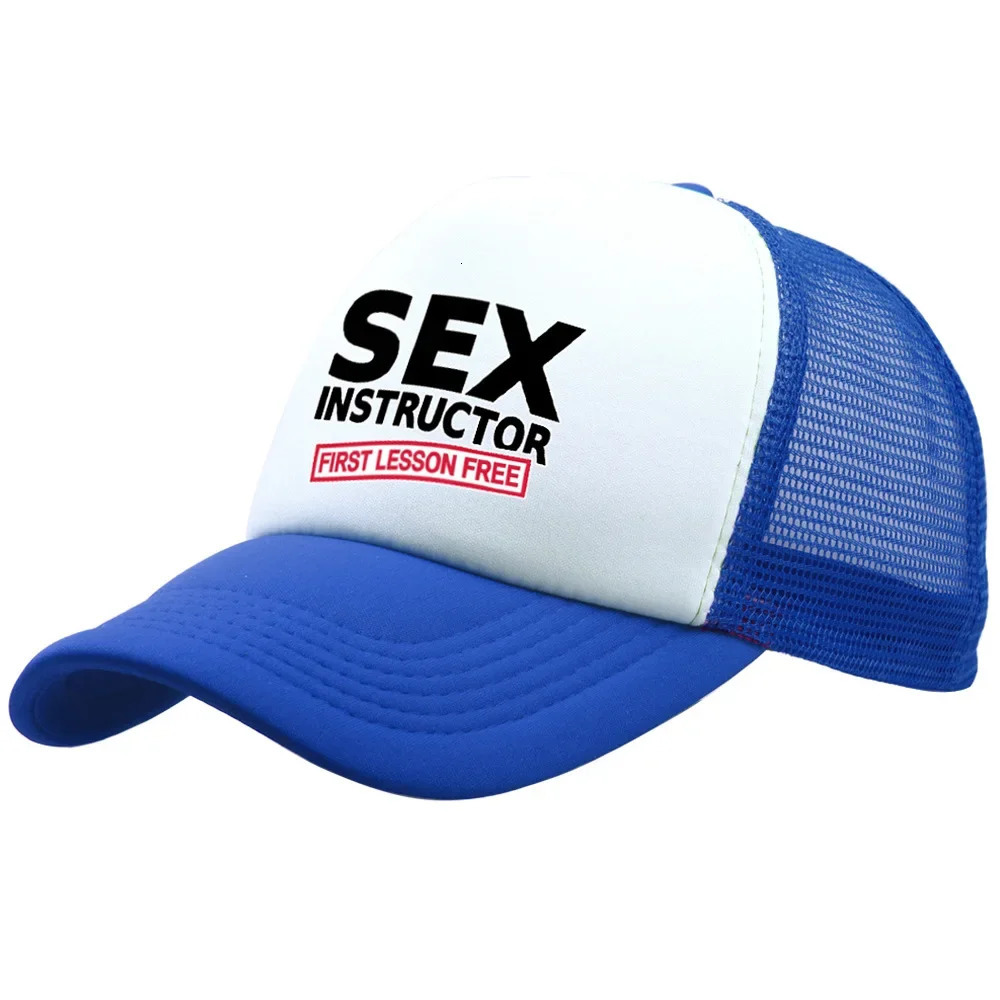 Sex Instructor Funny Creative Baseball Cap Casual Men Women Parentchild Hats Mesh Visor Outdoor Sun Hat Adjustable Caps 240530