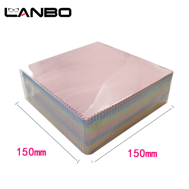 LANBO Individually Packaged 15x15CM Lens Clothes Clean Cloth Microfiber Sunglasses Eyeglasses Camera Glasses Duster Wipes