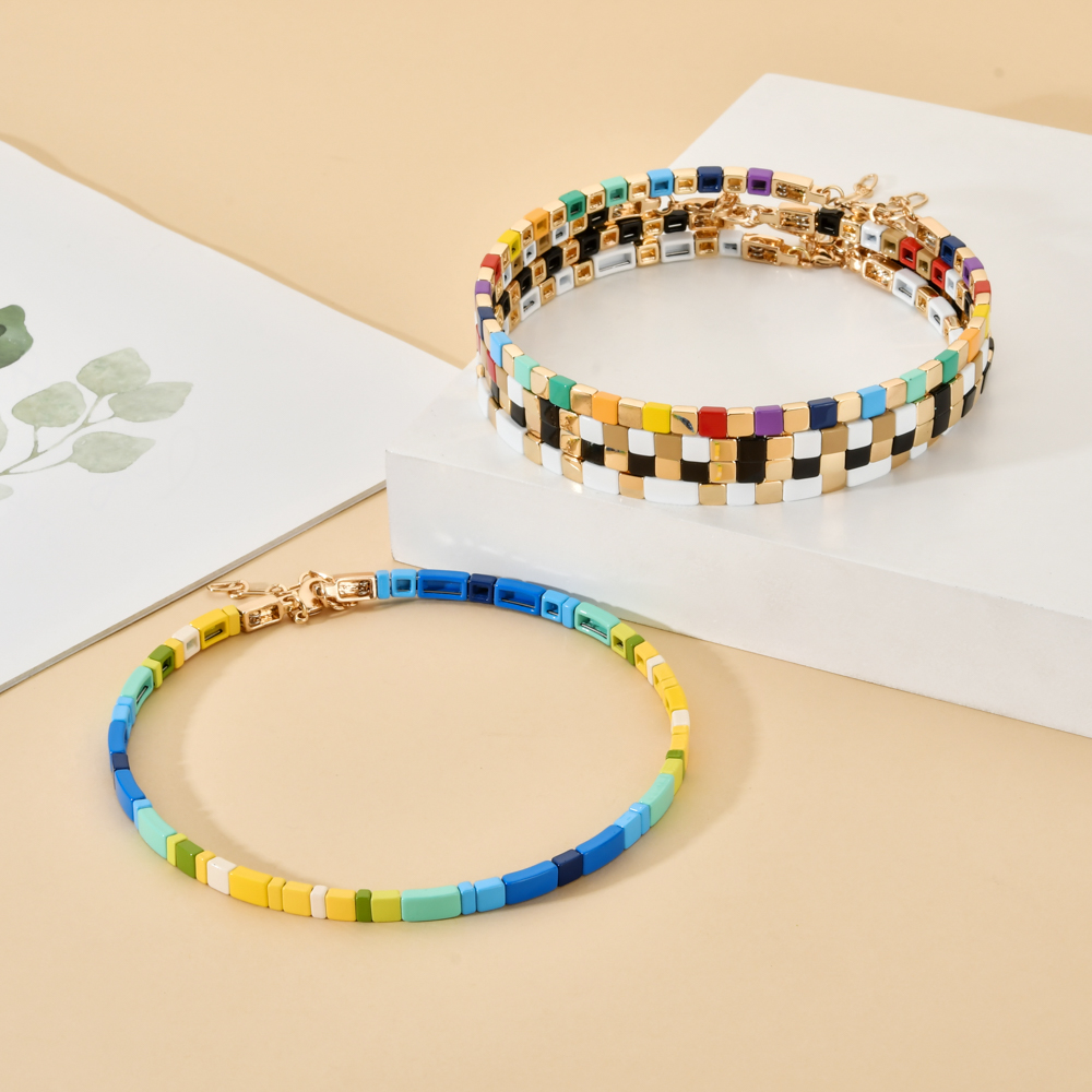 ZMZY Bohemian Necklace For Women Sweet Girls Choker Necklace Multicolor Flower Beads Necklace Jewelry Boho Vintage Streetwear
