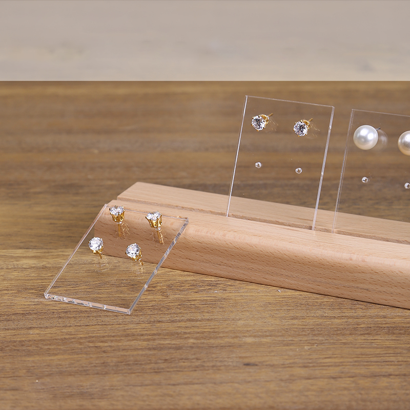 Wooden and acrylic earring holders necklace stand for jewelry bracelet holders jewelery organizer jewellery display case Hanging
