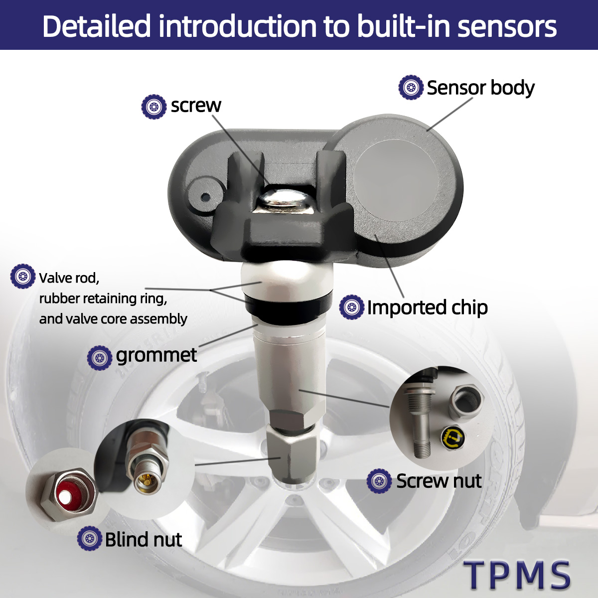 TPMS Tire Pressure Monitoring System Solar Internal External Sensors Real-time Display Temperature Pressure for Car SUV MPV
