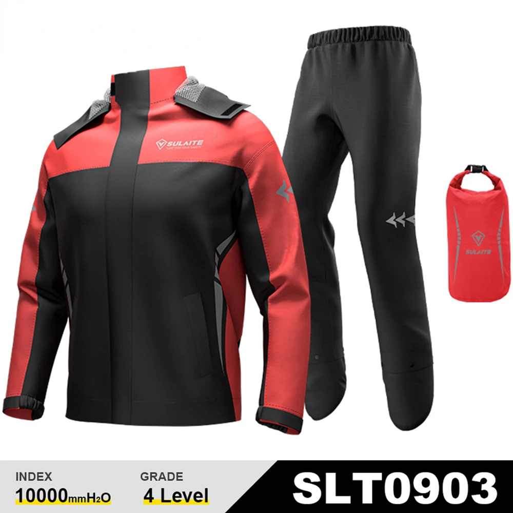 Motorcycle Raincoat Men Waterproof Clothing Rain Suit Reflective Rain Coat Set Motorcyclis Breathable Comfortable Rainwear