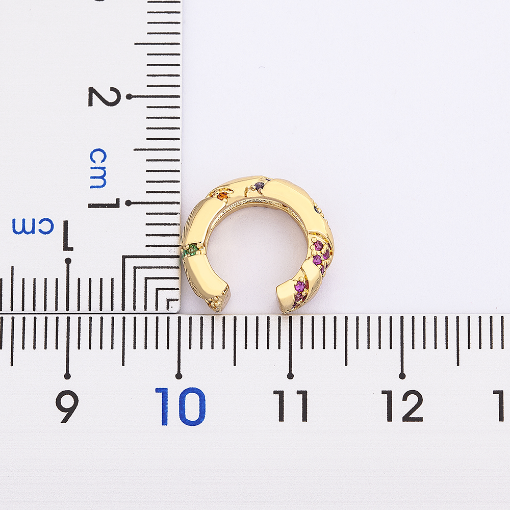 Hot Sale Wide Ear Cuffs Clip On Earrings for Women Without Piercing Copper CZ Cartilage Earcuffs Wedding Ear Clips Jewelry