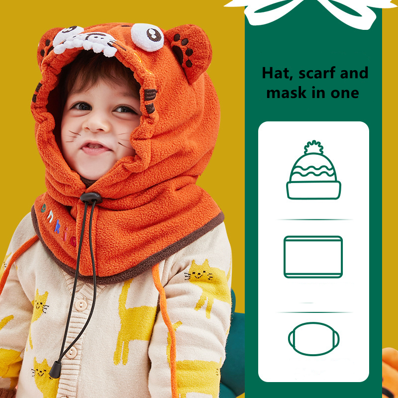 Kids Winter Fleece Warmer Balaclava Cap Thermal Tactical Military Helmet Windproof Full Face Mask Cover Ski Beanies For Boy Girl