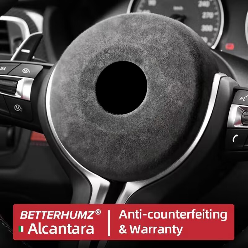 For BMW F20 F21 F22 F30 F31 F32 F34 F36 F48 X1 Steering Wheel Airbag Cover Made of Alcantara Sticker Car Interior Accessories
