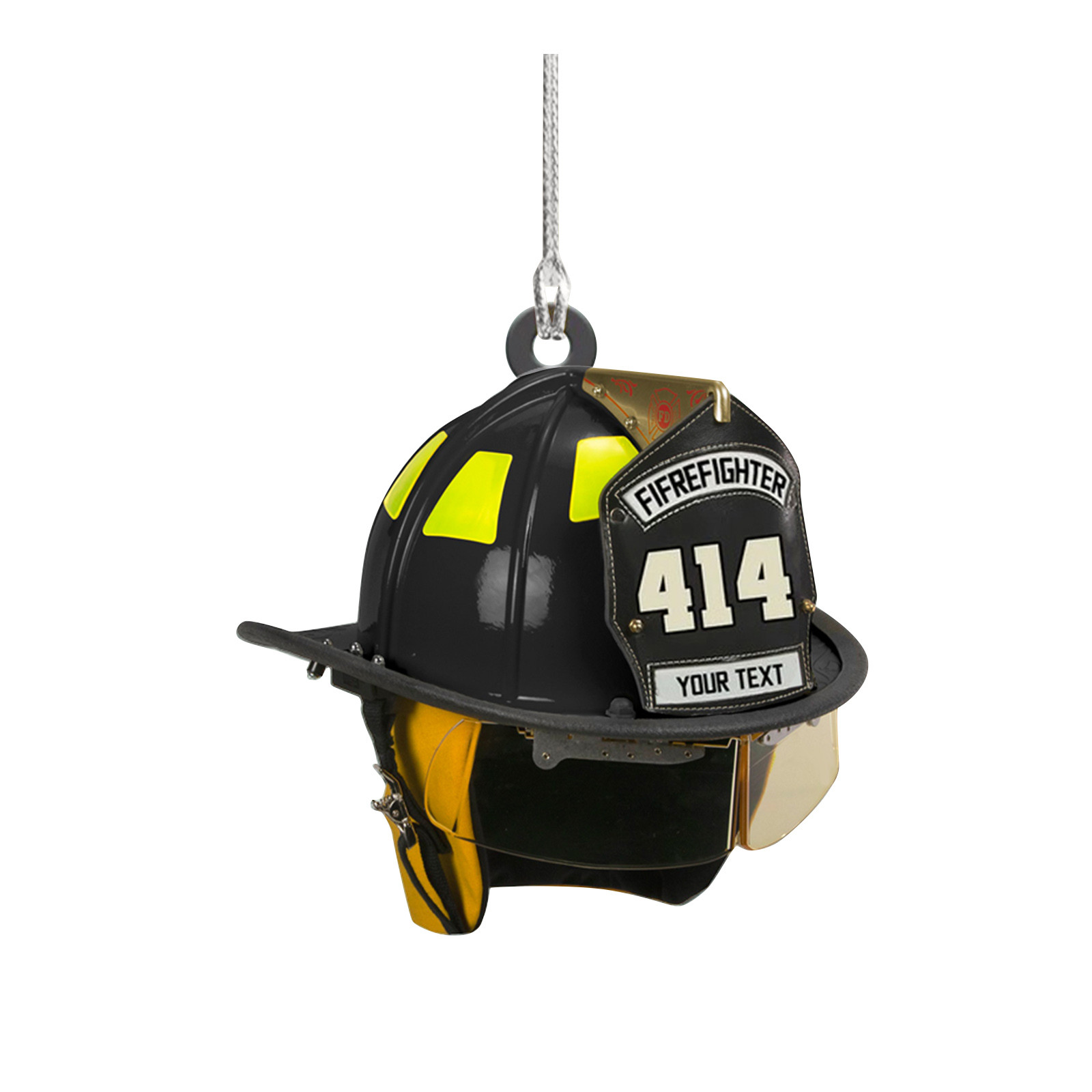 Personalized Firefighter Fireman Pendant Ornament Keychain Personalized Christmas Tree Home Wooden Firefighter Decoration