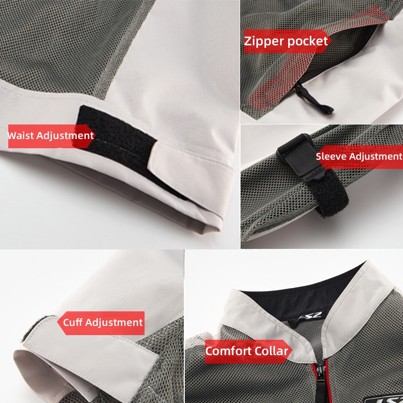 LS2 Summer Polyester Motorcycle Jacket Armor Men CE Certified Motorcyclist Racing Jacket Clothing Women Motocross Body Armor