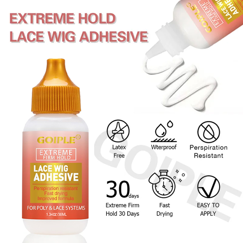 GOIPLE Lace Wig Glue Extreme Firm Hold Bonding Adhesive for Poly and Lace Systems Hair Styling Product