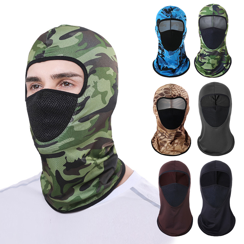 Breathable Balaclava Motorcycle Full Face Mask Motorcycle Mask Motocross Helmet Hood Moto Riding Neck Face Hood Moto Accessories