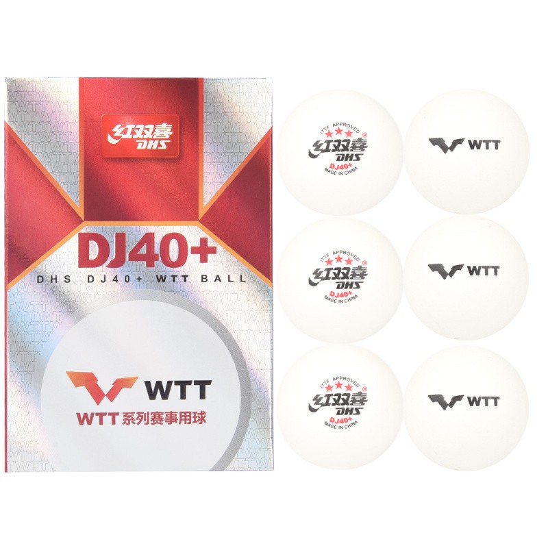 3 Star DHS 40+ WTT DJ40+ New Materials Plastic ABS Original DHS Table Tennis Ball Ping Pong Balls