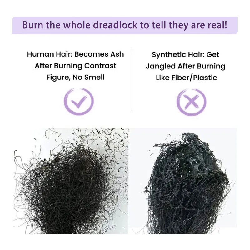 6-30Inch Handmade Locs With Loose Curly Ends Dreadlocks Human Hair Extensions For Women Braiding Hair Extensions Crochet Braids
