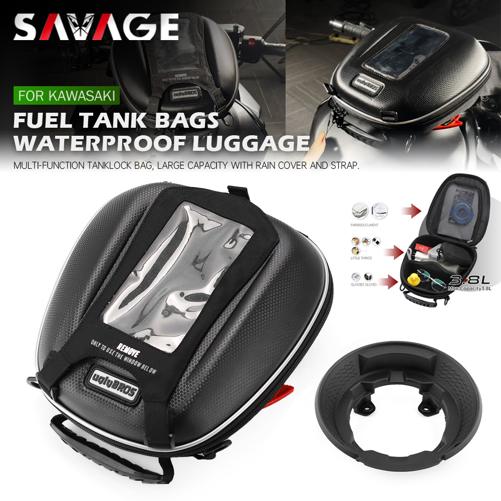 Tank Bag Luggage For KAWASAKI ZX25R ZH2 NINJA 650 400 1000SX Z H2 Z900 Z650 Z400 VERSYS X300 ZX6R ZX10R Motorcycle Tanklock Bag