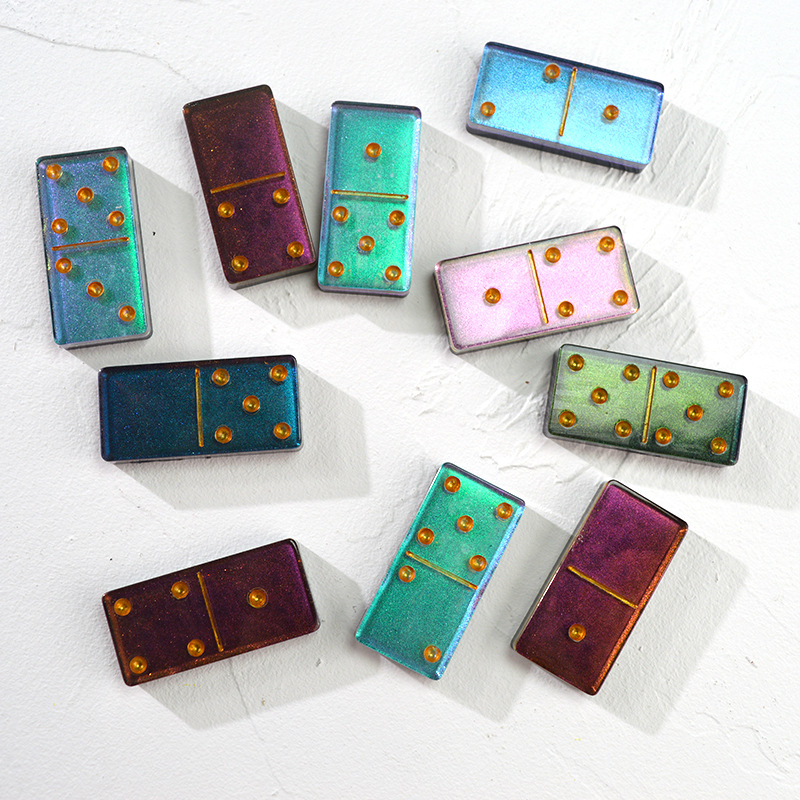 DIY Domino Crystal Epoxy Mold Dominos Game Resin Casting Molds Jewelry Accessories Making Handmade Art Crafts Silicone Mold