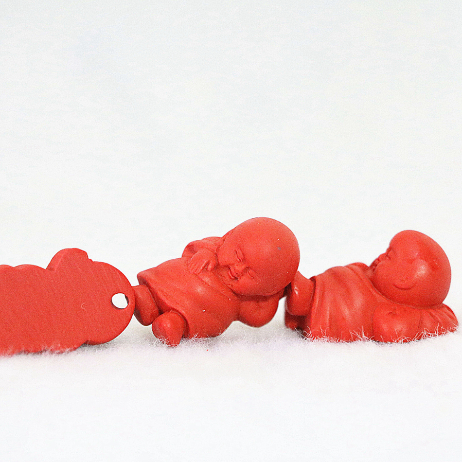 Charms 7 shape pendant beads 5pcs synthetic red cinnabar heart tortoise buddha spacers stone jewelry findings accessories B943