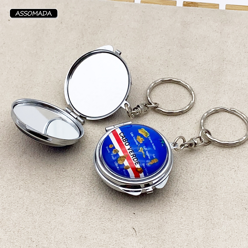 Exquisite Cape Verde KeyChain Mirror North Atlantic Ocean Island Specialty Souvenir Caboverdiano Gift Key Chain CABO VERDE