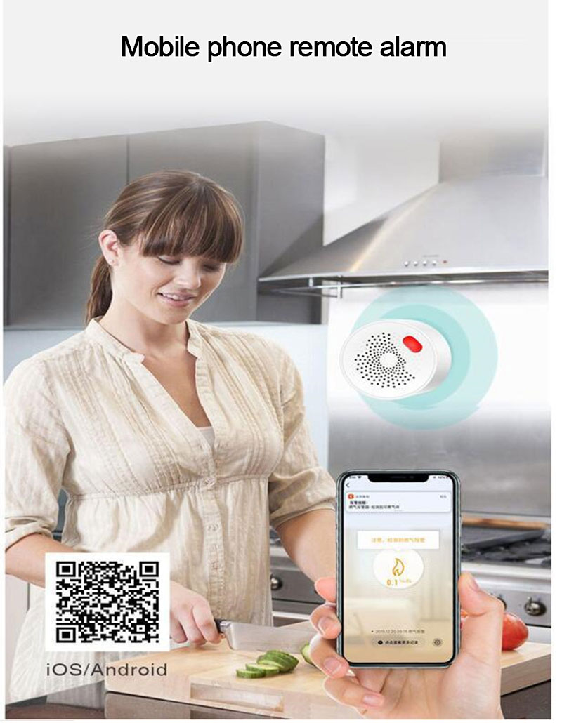Tuya Combustible Gas Detector Built In Methane Natural Gas Sensor Smart Home Security Siren Wifi Gas Alarm Work With Smart Life