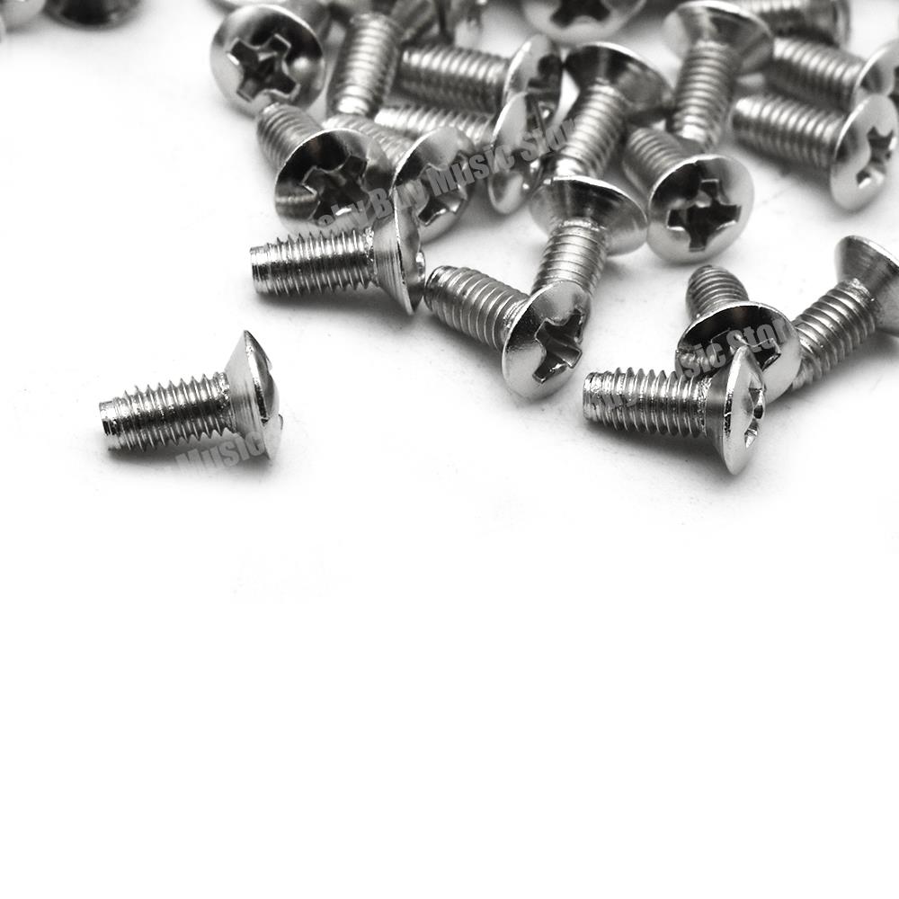 150pcs Electric Guitar Switch Screws Pickup Selector Screw for Electric Guitar Bass 3*8MM Chrome Guitar Accessories