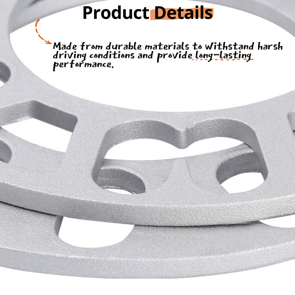 5/8/12mm Universal Wheel Spacers for Most 4 Lug & 5 Lug PCD 98 to 127 Bolts Pattern 5x100 5x108 5x110 Hub Wheel Adapters Qty(2)