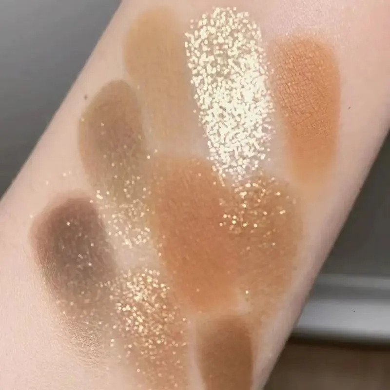 9-color Eyeshadow Palette Butter Orange Brown Pearly Matte Glitter Eyeshadow Shiny Eye Shadow Long-lasting Eye Make Up Cosmetics 240624