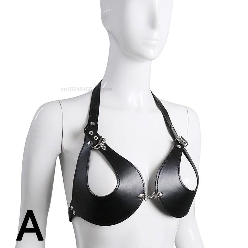 Sexy Bra Leather Underwear Breast Corset Training Flirting Bondage Gear Set Sex Flogger Flogger Slaves Cosplay Stripper Clothes