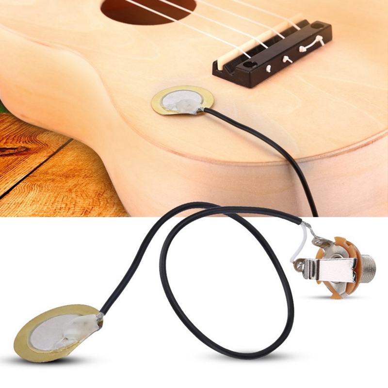 Electric Guitar Bass Volume Knob Potentiometer Chord Cap Volume Knob & Guitar Transducer Pre-Wired Amplifier Piezo Jack