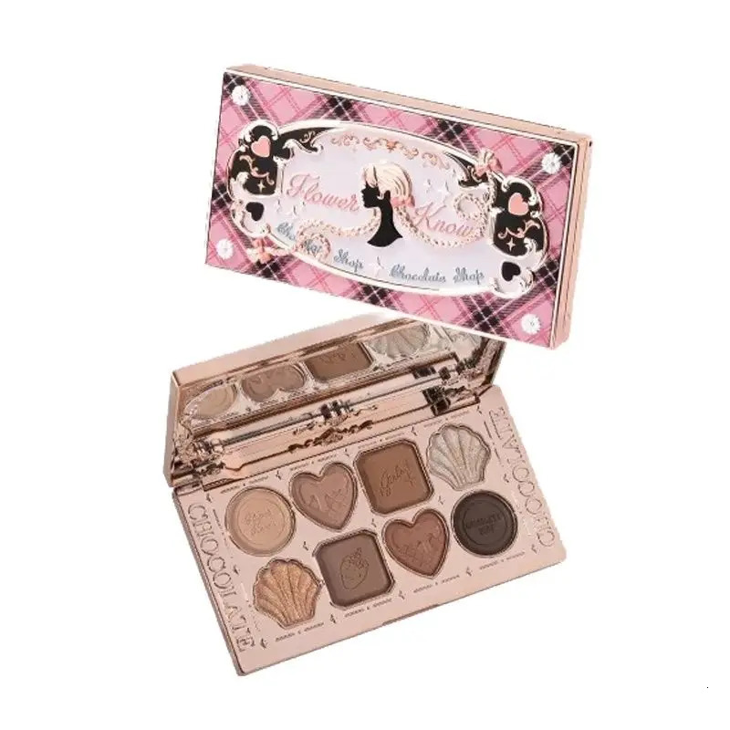 Chocolate 8 Colour Eyeshadow Palette Shimmer Matte Chameleon Pressed Glitter Long Lasting Eye Shadow Maquillage 240624