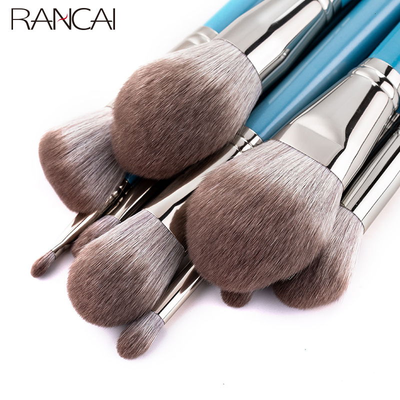 Brushes Set 13pcs with Leather Bag Foundation Powder Blush Eyeshadow Eyebrow Brush Soft Hair Cosmetic Makeup Tool F624-25