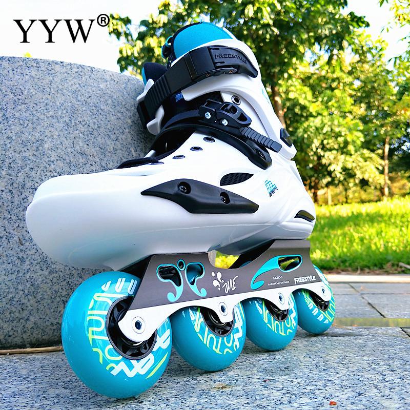 Professional Inline Roller Skates Adult Flashing Speed Skating Shoes Sneakers Black For Outdoor Sport Women Men 4 Wheels Shoes