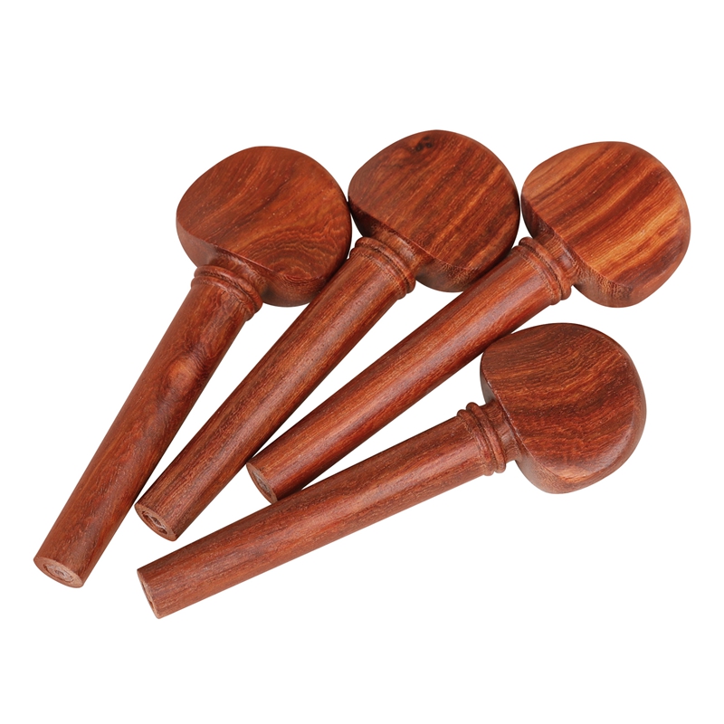 4/4 Violin Parts,Jujube Wood Violin Chin Rest Chinrest With Tuning Peg Tailpiece Endpin Violin Accessory