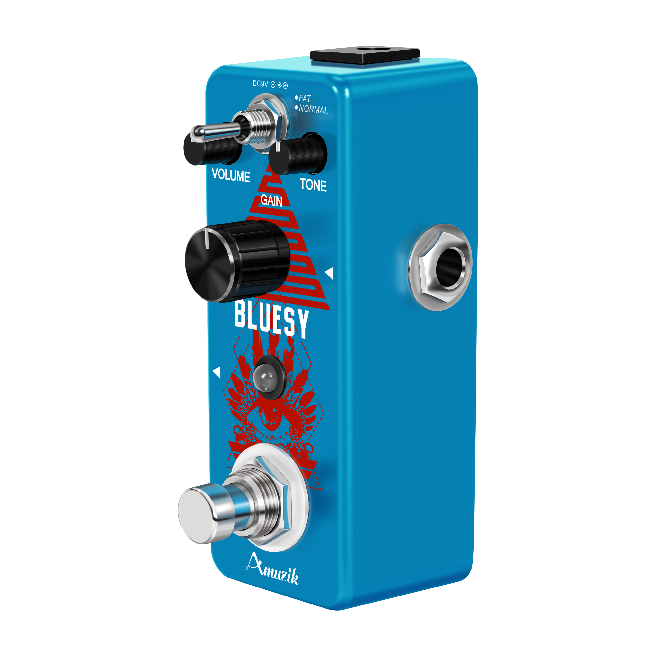Amuzik LEF-321 Bluesy Blues Overdrive Guitar Effect Pedal Aluminum Alloy Shell True Bypass Guitar Parts & Accessories