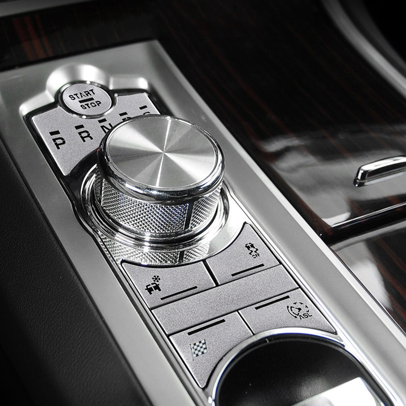 Car Styling For Jaguar XF XJ 2010-2019 Auto Central Control Gear Shift Panel Buttons Covers Stickers Trim Interior Accessories