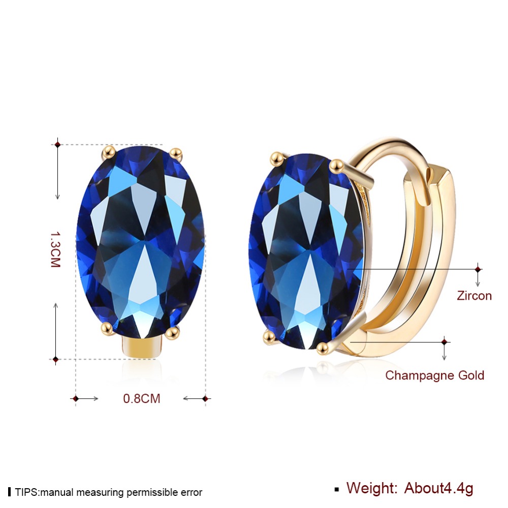 Trendy Gold Color Small Hoop Earrings for Women Trendy Ear Piercing Jewelry Big Oval Crystal Statement Earrings Bijoux Brincos