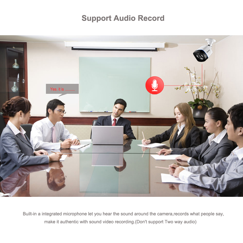 AZISHN Audio H.265 2MP HD 1080P 25fps Security IP Camera outdoor bullet Video Network cctv Camera POE Optional