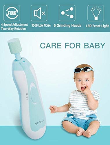 Baby Care Product Electric Nail Clipper Cutter Baby Nail Trimmer Upgraded Design with 6 Grinding Heads Safe for Your Baby Nail