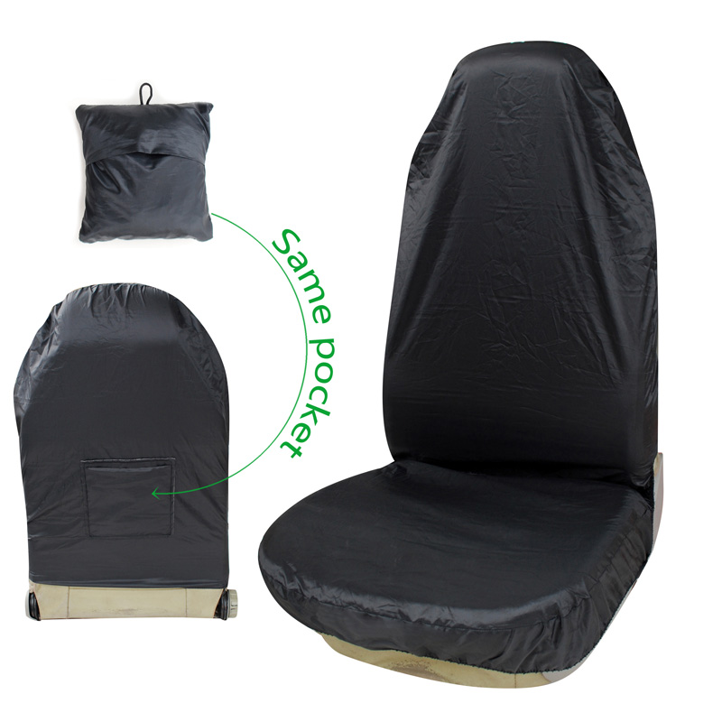 AUTOYOUTH Universal Heavy Duty Front Seat Covers Car Van Black Waterproof Protectors 1Pcs