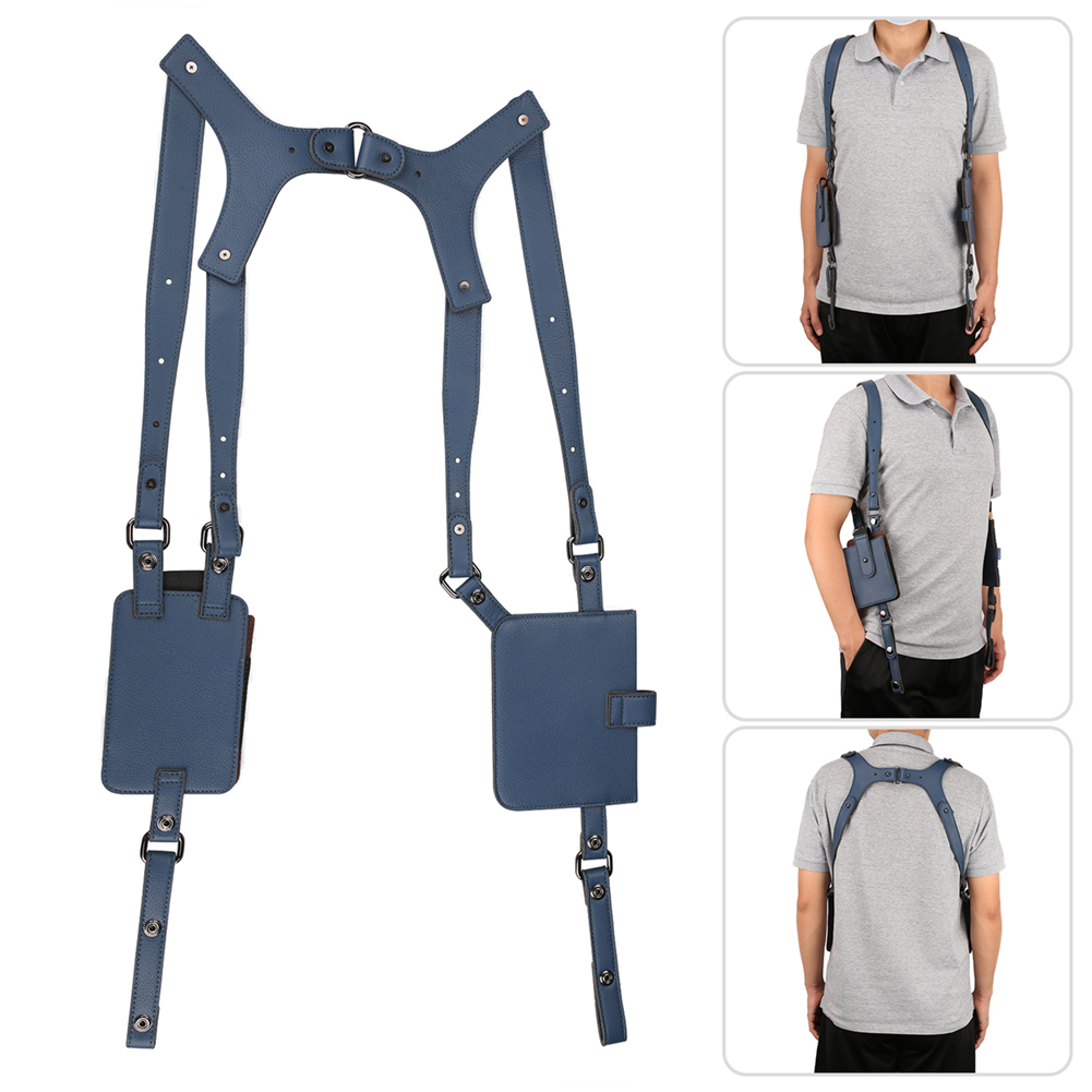 Anti-Theft Hidden Underarm Strap Wallet Motorcycle Pocket Holster Phone Shoulder Holster Bag Leisure Double Shoulder Pouch