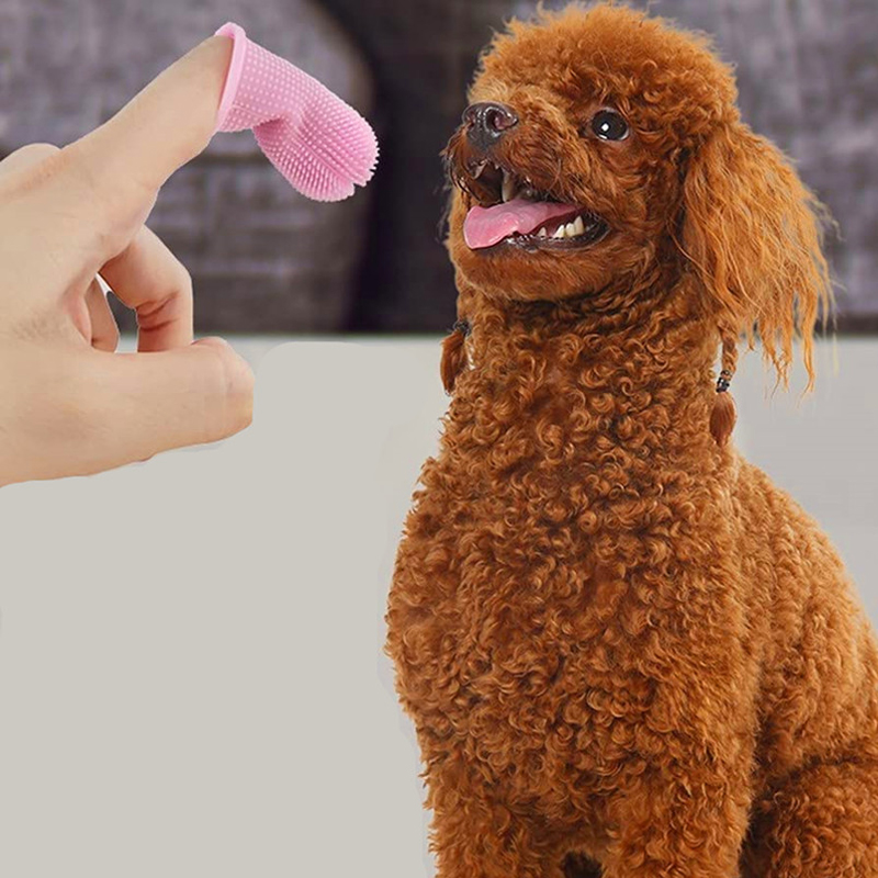 Pet Toothbrush Finger Set Brush Oral Cleaning Cats and Dogs Oral Dental Care To Prevent Tooth Decay Pet Cleaning Supplies