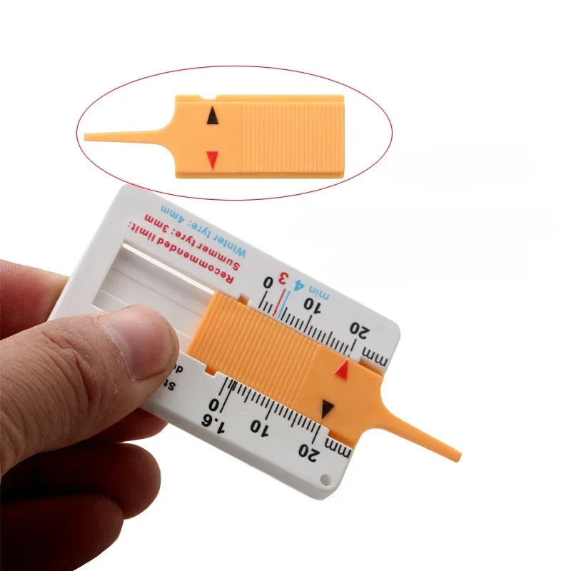 Car Wheel Tire Depth Gauge 0-20mm Tyre Tread Depthometer Depth Indicator Gauge Motorcycle Trailer Van Measure Tool Depth Gauge