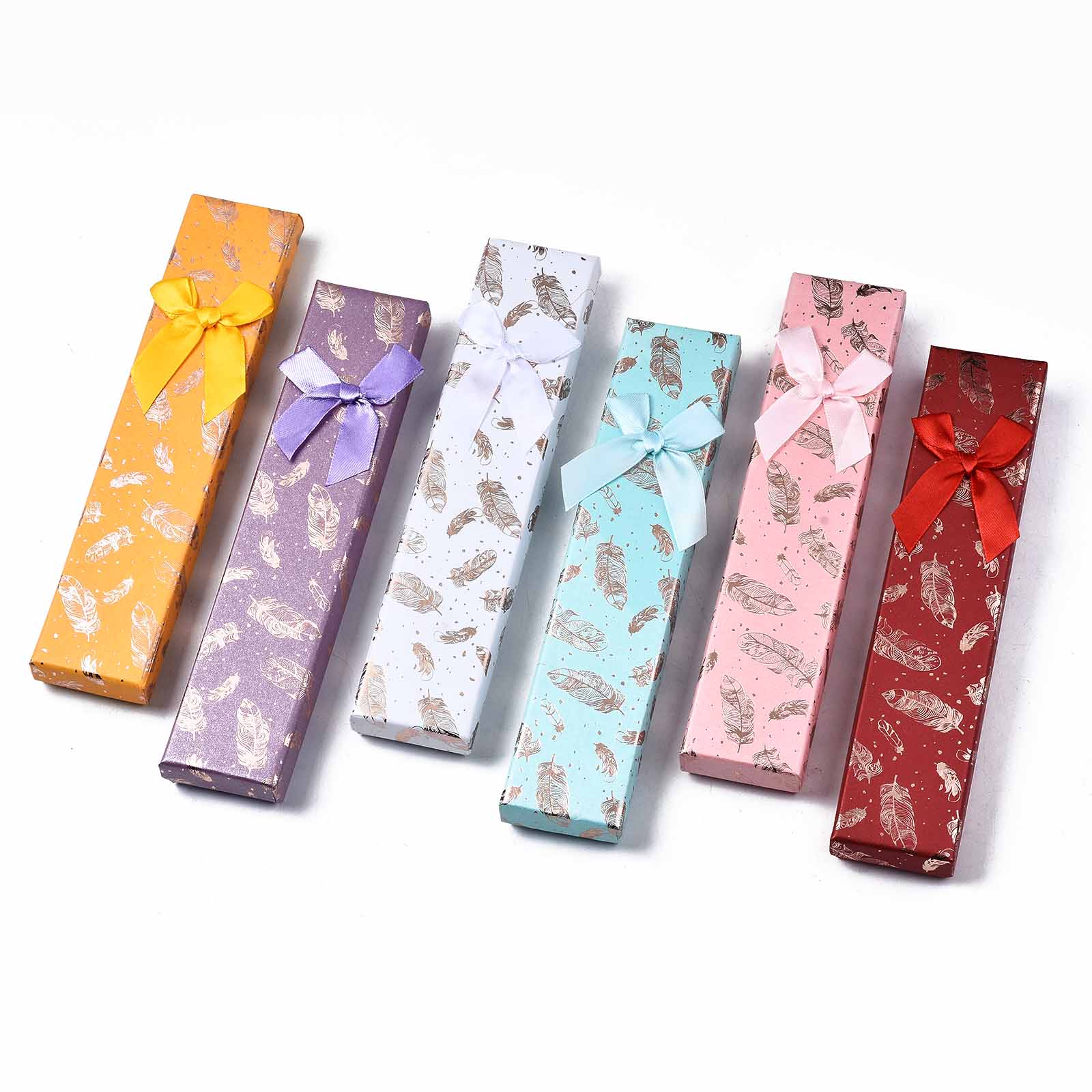 12Pcs Cardboard Jewelry Gift Set Box Rectangle Bracelet Necklace Nail Art DIY Jewellery Packaging Storage Organizer Mixed Color