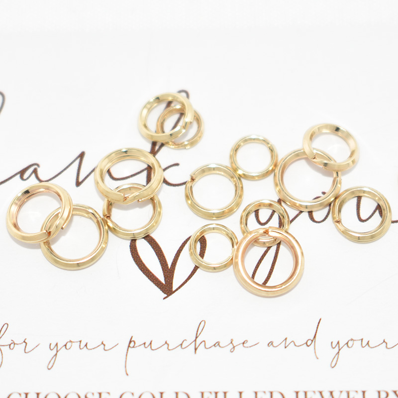 14K Gold Filled Open Double Loop Jump Rings for Making DIY Jewelry Findings