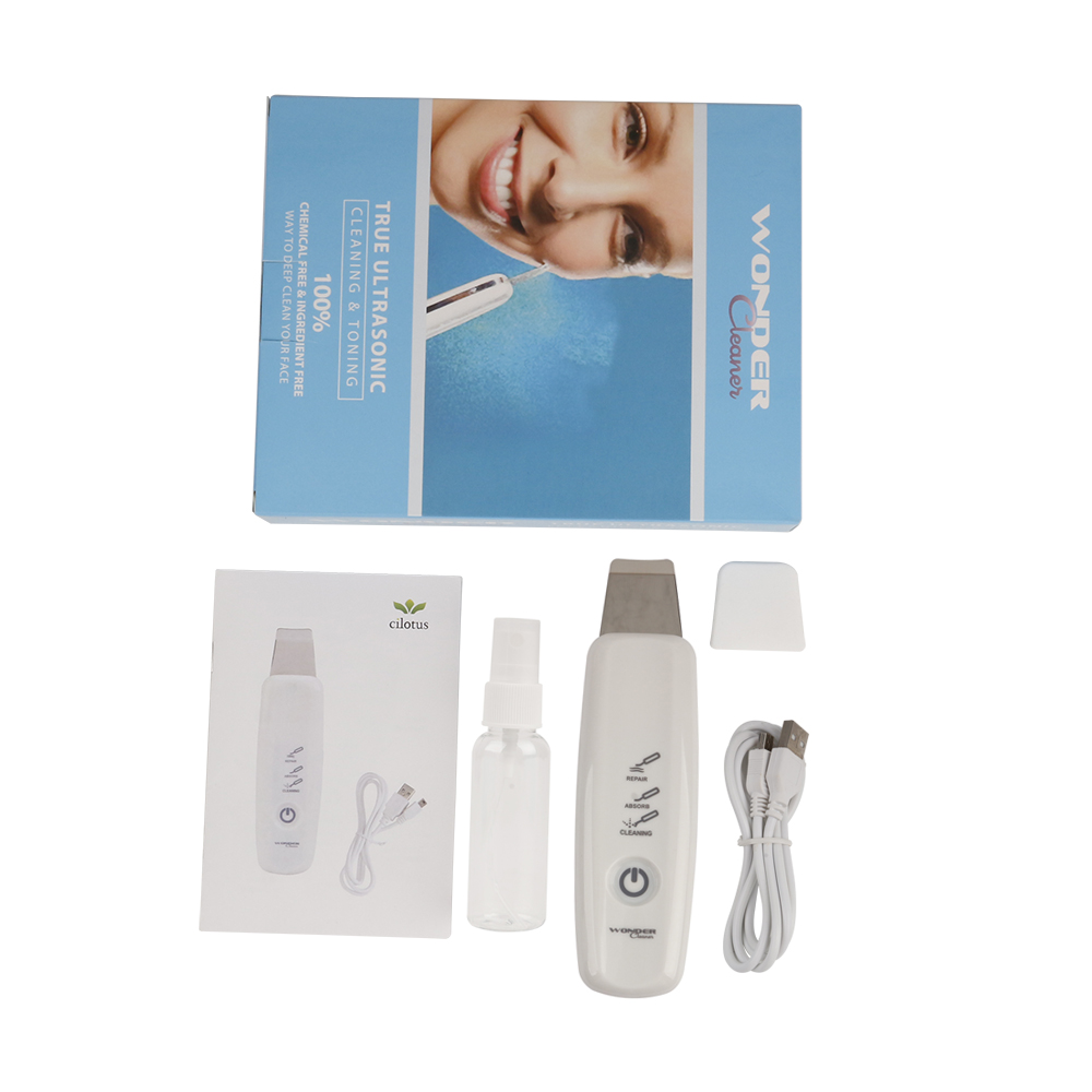 Ultrasonic Peeling Machine Skin Care Facial Cleanser Blackhead Cleaning Device EMS Microcurrent Ultrasonic Scrubber