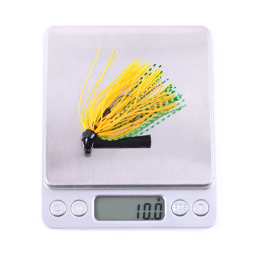 HENJIA 1 pcs 10g Spinnerbait Buzzbait Anti-Barb Fishing Lures Black Large Mouth Bass Isca Beard Pike Rubber Jig Pesca Tackle