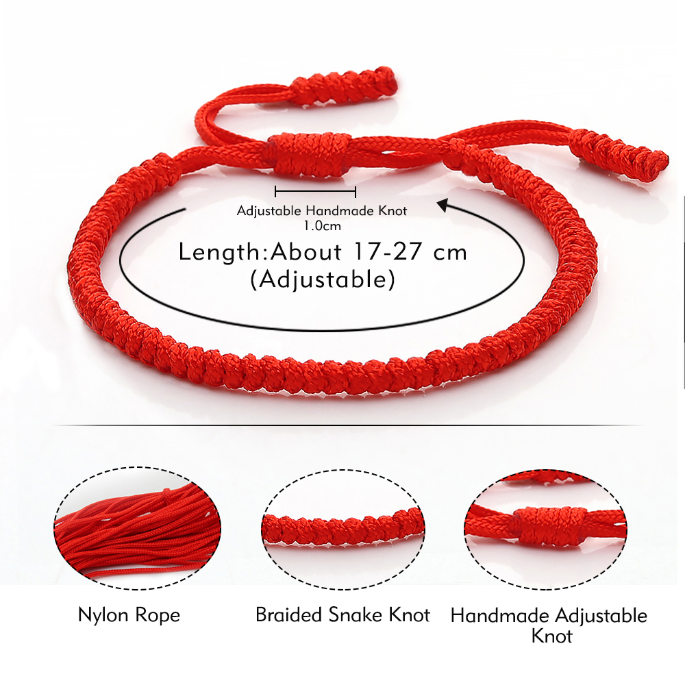 New Tibetan Buddhist Lucky Charm Bracelets & Bangles for Women Men Handmade Knot Original Rope Chain Friend Gift Buddha Bracelet