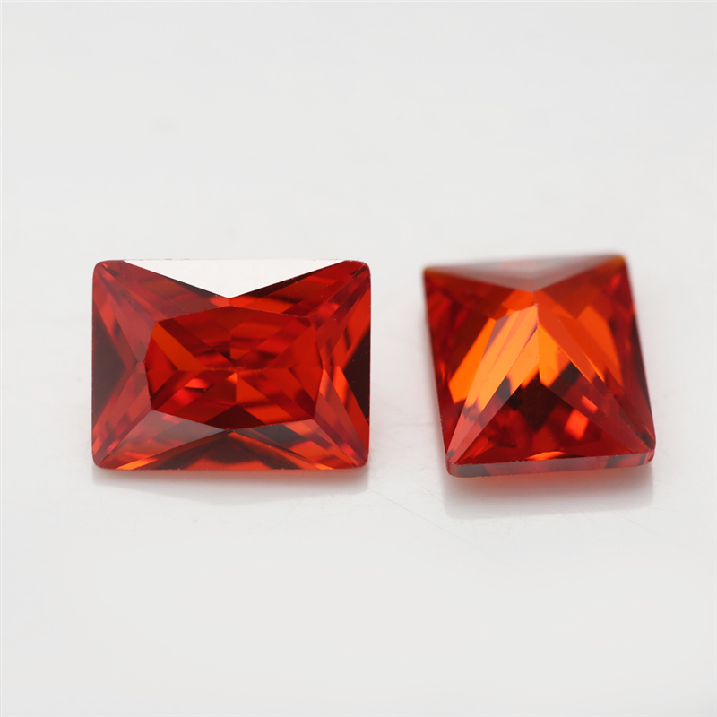 Size 2x3mm~10x12mm 5A Rectangle CZ Stone Various Color Cubic Zirconia Loose Synthetic Gems For Jewelry
